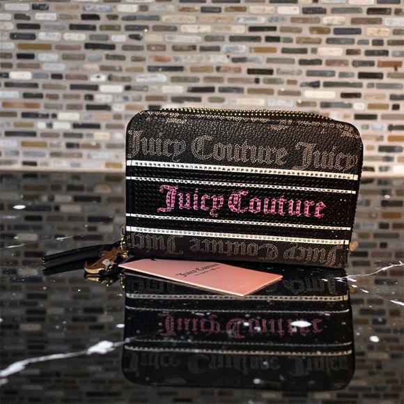 Juicy Couture Handbags - Juicy Couture Rhinestone Zip Wallet – NWT – Y2K Vibes